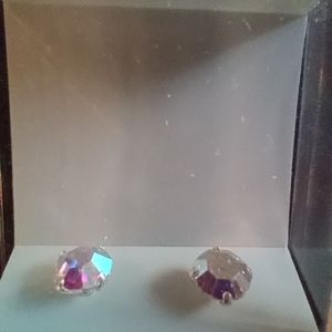 3/$30 Sterling silver rhinestone stud earrings